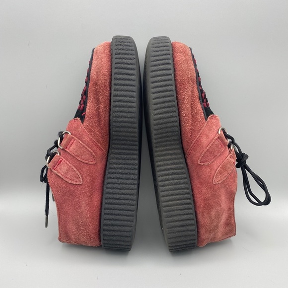 T.U.K. suede platform creeper US Women’s 5 Burgundy FM1906 - Picture 6 of 10